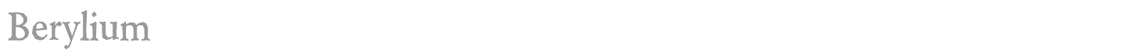 Berylium font preview